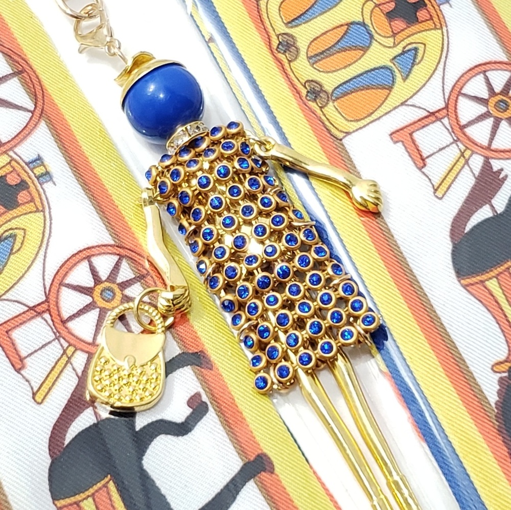 Set Of Skinny Tie Scarves With Keycharm